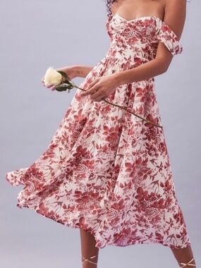 Reformation Violet Dress Toile De Jouy size 4
